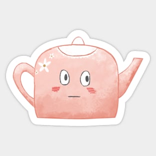 Anxious tea pot. Anxietea Sticker